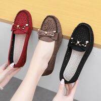 High quality new style summer womens Doudou shoes flat non-slip non-slip work work is not tired feet breathable mesh old Beijing cloth shoes mother shoes women