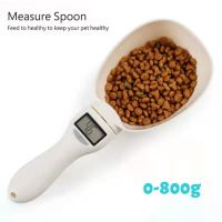 ▨✆► Pet Food Scale Electronic Measuring Tool For Dog Cat Feeding Bowl Measuring Spoon Kitchen Scale Digital Display 0-800g