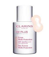 Clarins SPF50ป้องกันหน้าจอ UV Plus Day Multi-Protection/PA ++++ 30มล. # สีดอกกุหลาบเรืองแสง