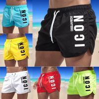 【LLRY】Herren Badehose Heißer Sommer Behose Schnell Trocken กางเกงขาสั้นแบบลำลองฟิตเนสกางเกงขาสั้นไปยิมเล่นกีฬา Luxus Marke