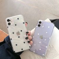 Ottwn Love Heart Transparent Couples Phone Case For iPhone 11 12 Pro Max Mini X XR XS Max 7 8 Plus SE 2020 Soft TPU Back Cover