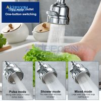 Gadget Dapur 3 Mode Keran 360 Derajat Rotasi Filter Ekstensi Tabung Mandi Hemat Air Keran Universal Aksesori Dapur