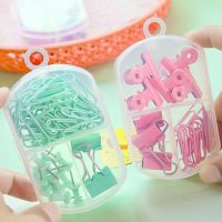 45Pcs/lot Color Binder Clips Set Mint Green Pink Purple Multi Paper Clips Kawaii Stationery Office Accessories School Supplies