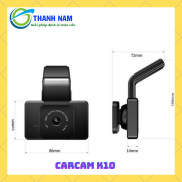 Camera hành trình K10 Carcam, ghi hình 2 mắt trước sau, Wifi, GPS