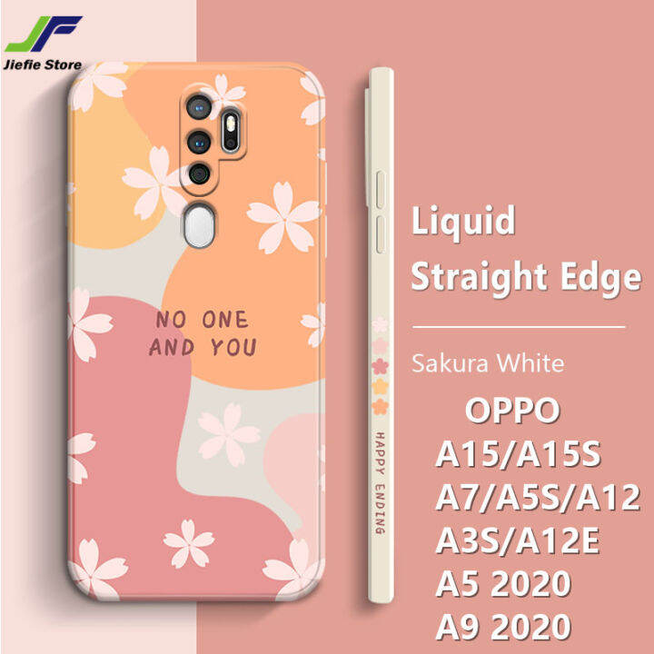 jiefie-ดอกไม้โทรศัพท์สำหรับ-oppo-a5-2020-a9-2020-a15-a15s-a12-a5s-a7-a3s-a12e-a16-แฟชั่นที่มีสีสันจับคู่นุ่ม-tpu-ตรงขอบ