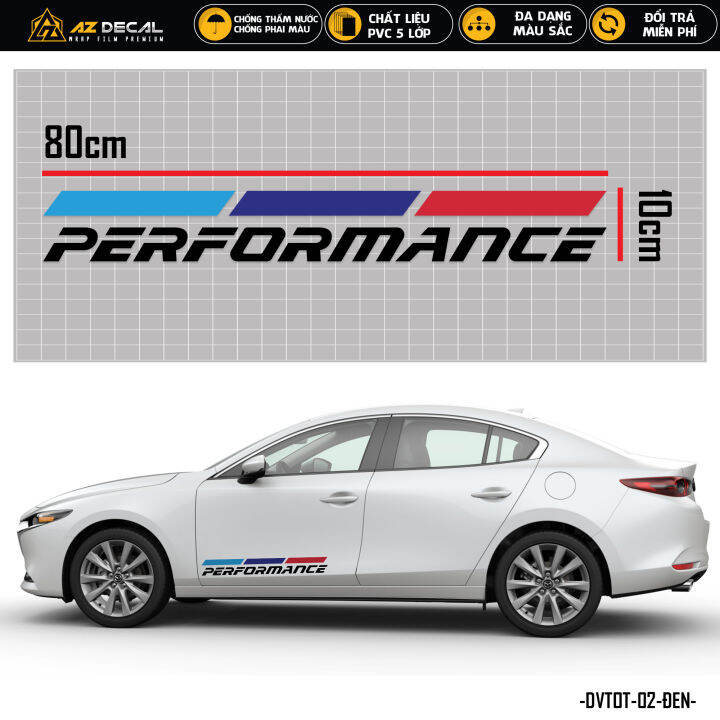1 Chiếc] Tem Dán Xe Ô Tô Performance | Dvtot-02 | Team Decal Dán Sườn Xe  Hơi Nắp Capo Kính Lái Cản Sau Oto Đẹp Nhất - Azdecal | Lazada.Vn