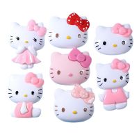 5Pcs Kawaii Anime Hellokittys Cartoon Resin Patch DIY Decor Earring Crafts Phone Shell Patch Hair Accessories Jewelry Materials