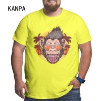 Retro Man Tshirt The Funny Smoking Monkey Mnk Graphic Tshirts Men Clothes T Shirt Yellow