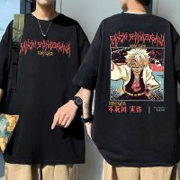 Anime Demon Slayer Shinazugawa Sanemi Double Sided Print T Shirt Men Fashion Manga Tshirt Kimetsu No Yaiba T-Shirt Summer Tops