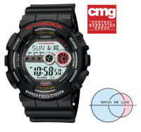 Casio นาฬิากาผู้ชาย นาฬิกากันน้ำ100 นาฬกาทางการ กับ G-shcok ของแท้ GD-100-1Aนาฬิกานักเรียน G-shcok เรือนสีดำ  รับประกัน casio official Thailand