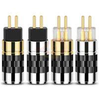 2 Pairs 2Pin 0.78mm Connector Headphone Adapter For UM3X W4R UE18 HiFi Headset Gold Plated 0.78 Plug Earphones Accessories