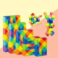 3D Puzzle Fidget Toys Transformable Cube Kid Education Toys Cubo Magico 24-72 Segments Magic Rule Snake Speed Cubes Toys for Kid