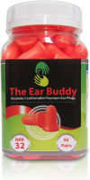 The Ear Buddy Premium Soft Foam Ear Plugs, Noise Cancelling Earplugs For Sleeping, Hearing Protection For Concerts, Work, Shooting &amp; Travel, Noise Reduction Rating 32 Decibels, 50 Pairs