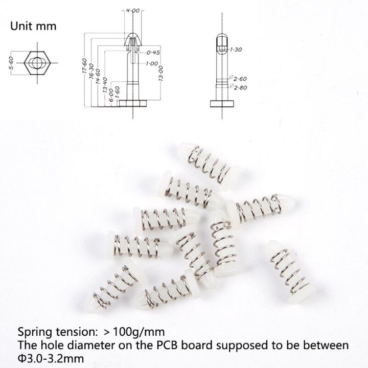 10pcs-17-6mm-plastic-nail-southbridge-northbridge-cooling-fan-plastic-spring-clips-secure-the-heat-sink