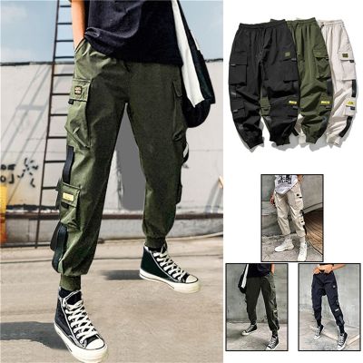 Streetwear Black Pants Men Korean Style Elastic Waist Sweatpants Baggy Pants Summer Autumn Hip Hop Harajuku Trousers Men