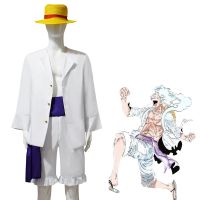 Anime One Piece Cos Straw Hat Boy Luffy Cosplay Costume Nika Luffy Cosplay Clothes Kimono SetChristmas Halloween Comic Con Suit