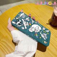 Jjlingji เคสสำหรับ Realme V11 V11s 5G ลายการ์ตูนยิ้ม Cinnamoroll ดีไซน์ใหม่บางสร้างสรรค์เคสโทรศัพท์ขอบสี่เหลี่ยมเคสนิ่มป้องกันปลอกซิลิโคนเคสกันกระแทก