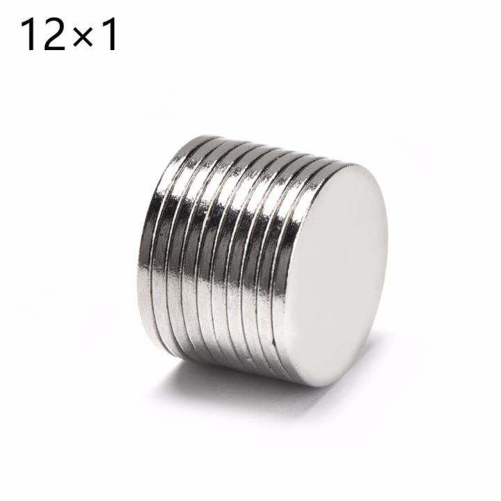 10ชิ้น-แม่เหล็กนีโอไดเมียม-12x1มิล-magnet-neodymium-12x1mm-แม่เหล็กแรงสูง-กลมแบน-ขนาด-12mm-x-1mm-แรงดูดสูง-แม่เหล็ก-12-1มิล-อุปกรณ์สำหรับงาน-diy