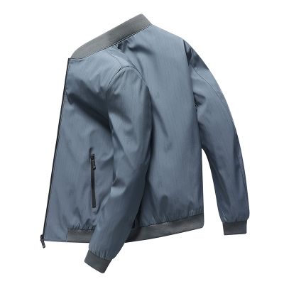 [COD] 2022 New Mens Baseball Collar Jacket Young and Middle-aged Thin Section Coat Business Dad