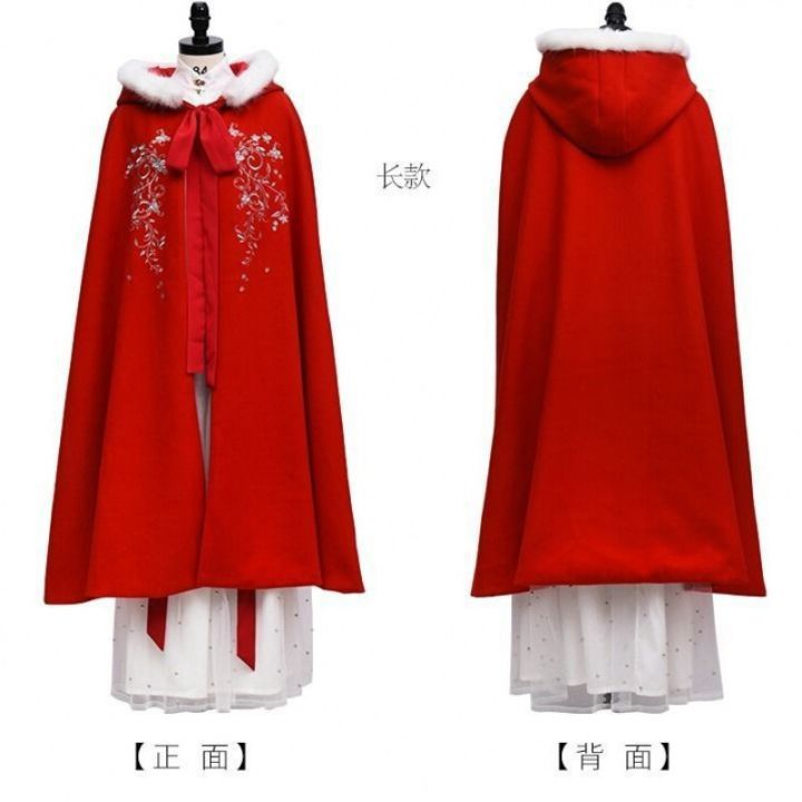 ผู้หญิงแฟชั่น-hanfu-เสื้อคลุมแจ็คเก็ตบวกกำมะหยี่สไตล์จีนปักเสื้อคลุม
