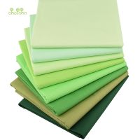 Chainho8pcsGreen Solid Color SeriesPrinted Twill Cotton FabricPatchwork ClothDIY Sewing Quilting Material For Baby Children