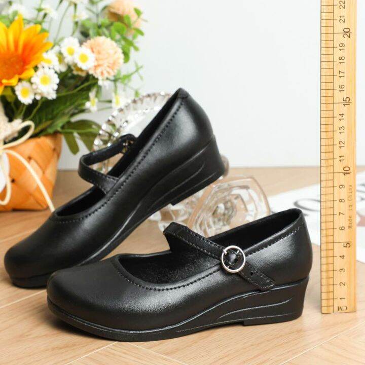 Kids Shoes black shoes school shoes for girls flat rubber shoes SHUTA