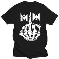 Large mens short sleeves Motionless In White Miw Skull Fingers Logo Black T Tee Xs 2Xl New Loose Cartoon Tshirt 4XL.5XL.6XL