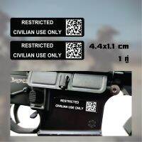 (1คู่)สติกเกอร์Civilian ติดM4 UID Tag QR meme M4/AR15/MK18 งานพิมพ์