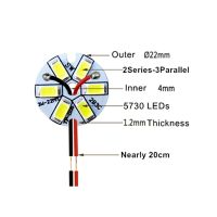 10Pcs Φ22mm 3W SMD 5730 LED Beads Aluminum Substrate Plate Lighting Panel Board With Soldered Wire Electrical Circuitry Parts