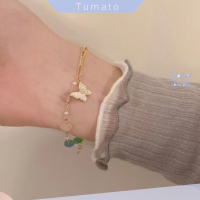 สร้อยคอรูปผีเสื้อ Tumato สำหรับผู้หญิงลูกปัดสีสันสดใสดีไซน์สร้อยคอรูปผีเสื้อสร้อยคอมือเรียบโก้ดูดีทันสมัยน่ารักหวานเหมาะกับทุกชุดเครื่องประดับ