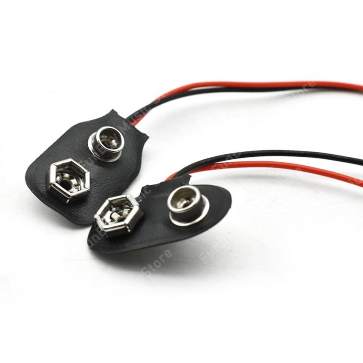 10pcs-guitar-bass-9v-volt-battery-cable-connection-9v-battery-clips-connector-buckle-15cm-black-red