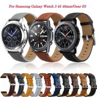 [HOT CHALIUIUILILXWE 607] สำหรับ Samsung Galaxy Watch 3สายรัด41มม. 45มม. สายรัดข้อมือหนังแท้22มม. สำหรับเกียร์ S3ชายแดน/สายคล้องแบบคลาสสิค