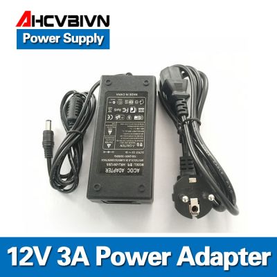 【sought-after】 AHCVBIVN ขายร้อน12V 3A 36W AC สำหรับ DC Power Supply Adapter สำหรับ2.1 &amp; 2.5มม. LED Strip Security กล้องจัดส่งฟรี