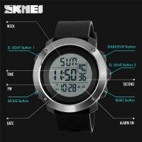 2023 skmei นาฬิกาข้อมือดิจิตอล led chronograph แนวสปอร์ตแฟชั่นผู้ชาย