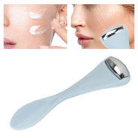 Mini Cooling Roller ช้อนสแตนเลสลด Fine Lines Reusable Massaging Ice Roller ช้อน Light Blue M