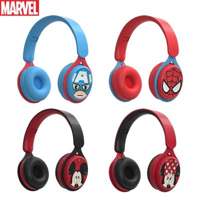 ZZOOI Marvel Spiderman Disney Mickey Wireless Headphones Blutooth Surround Sound Stereo Foldable Earphone Laptop Headset