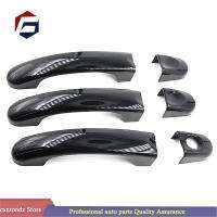 For Volkswagen VW T5 T6 Transporter Caravelle Caddy Van Exterior Side Car Door Handle Cover Trim Gloss Black/Carbon Fiber