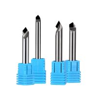 1PC PCD Diamond Bit Chamfer End Mill pcd CNC Router Bits สําหรับกราไฟท์อลูมิเนียมทองแดงอัลลอยด์ V Milling Cutter