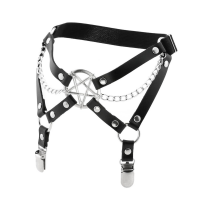 New Goth Punk Leg Strap Garter Belt Pentagram Thigh Harness Women Girls Gothic Cosplay Accessories Harajuku Egirl Jewelry