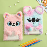 New Cute Children Furry Notebooks Unicorn Bear Kola Animal Diary Notebook Kawaii Gift Stationary Notepad