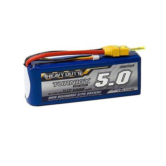 X6`Turnigy Heavy Duty 5000mAh 3S 60C-120C Lipo Pack XT90 connector ...