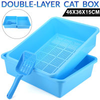 Cat Litter Box Anti Splash Toilet Tray With Shovel Rabbit Puppy Toilet Training Kit Cleaning Product