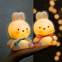 Led Cute Rabbit Bear Duck Cartoon Lamp Ins Bedroom Night Light Dormitory Creative Animal Lamp Home Decor Fixture Birthday Gift