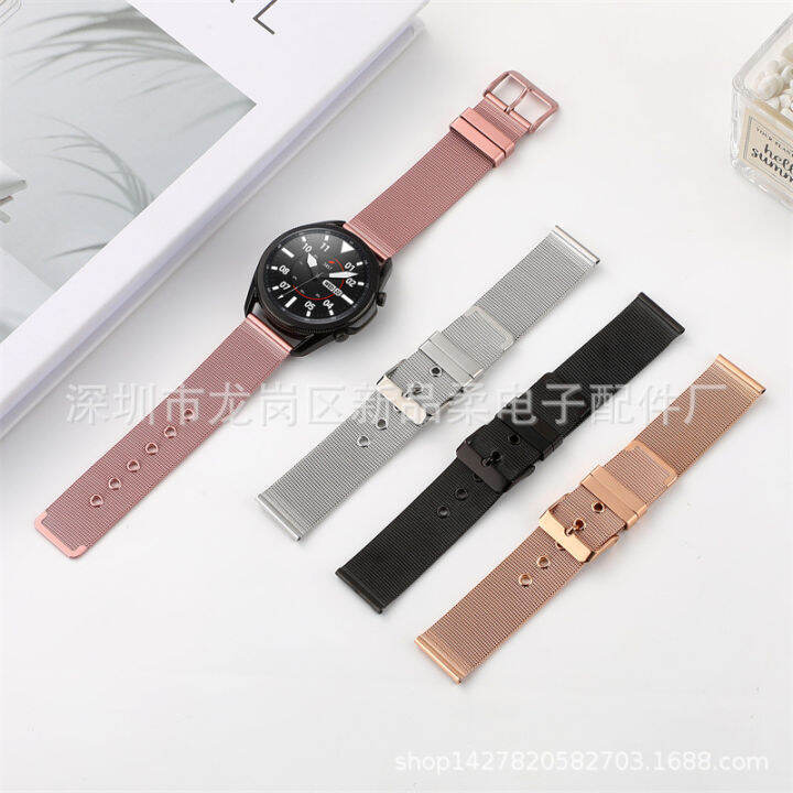 สำหรับ-samsung-watch3-สายนาฬิกาหัวเข็มขัดมิลาน-22mm-สายนาฬิกาสแตนเลสหัวเว่ย-gt3-สายนาฬิกา