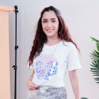 iCONiC WHITE HOLOGRAM T-SHIRT #5296 เสื้อยืด สีขาว พิมพ์ลาย แวววาว เล่นแสง สีรุ้ง เสื้อยืดพิมพ์ลาย เสื้อยืดผญ เสื้อยืดผช เสื้อยืดแฟชั่น