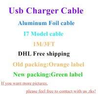 100pcs/lot AAA Quality Data Cable 1m/3ft USB Charger OD 3.0mm Charging Cable For i11 pro XR XS Max 8 6S Plus Aluminum Foil Wire