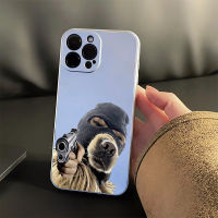 เคสโทรศัพท์ซิลิโคน TPU แบบนิ่ม ลายสุนัข กันกระแทก สําหรับ IPhone 11 14 13 12 Pro XS Max XR X 8 + 7 6S Plus Mini