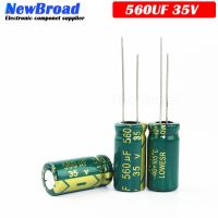 10PCS Aluminum electrolytic capacitor 35V 560UF high frequency low resistance long life direct inserted 560UF 35V 10*20MM Green WATTY Electronics