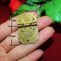 Brass Butterfly Carved Hinge Decor Door Hinges Wooden Gift Jewelry Box Hinge Fittings for Furniture Hardware Screw35x23mm1PC