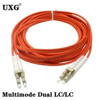 Multimode Core Fiber Jumper Dual Lc เป็น Lc Fc St Sc สายแพทช์ไฟเบอร์สายจัมเปอร์ Mm Duplex Multi Mode Optic สำหรับเครือข่าย1M-60M